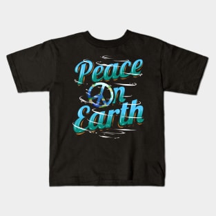 Logo Peace On Earth For Earth Day Kids T-Shirt